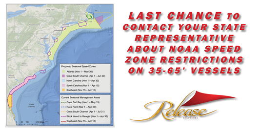 LAST CHANCE: Contact Your State Representative About NOAA's Proposed Speed Restrictions on 35-65' Vessels